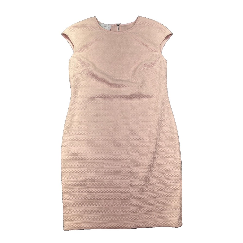 Donna Morgan Dress Women's Sz 10 Pink Above Knee Sleeveless Textured Career Boho